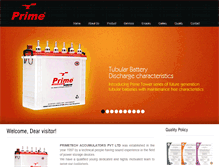 Tablet Screenshot of primetechaccumulators.com